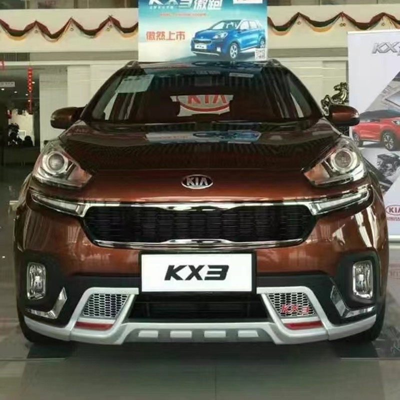 适用于15-16起亚KX5/KX3前保险杠17-20KX5装饰护杠傲跑防撞杠改装