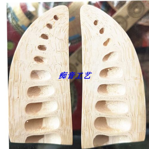 竹卦手工成品老竹卦羊角吿朱砂竹根圣杯一对竹根卦可选货支持订做