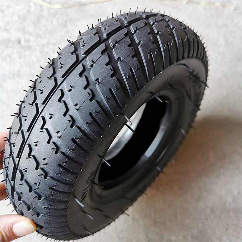 老年电动代步车轮胎2.80/2.50-4三四轮9英寸内胎外胎手推车实心胎