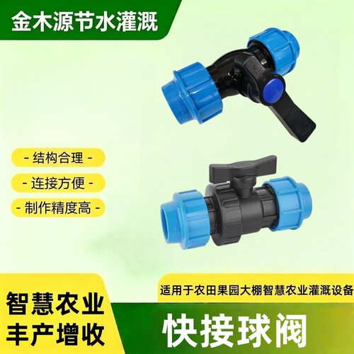 PE管快接球阀塑料管活接阀门