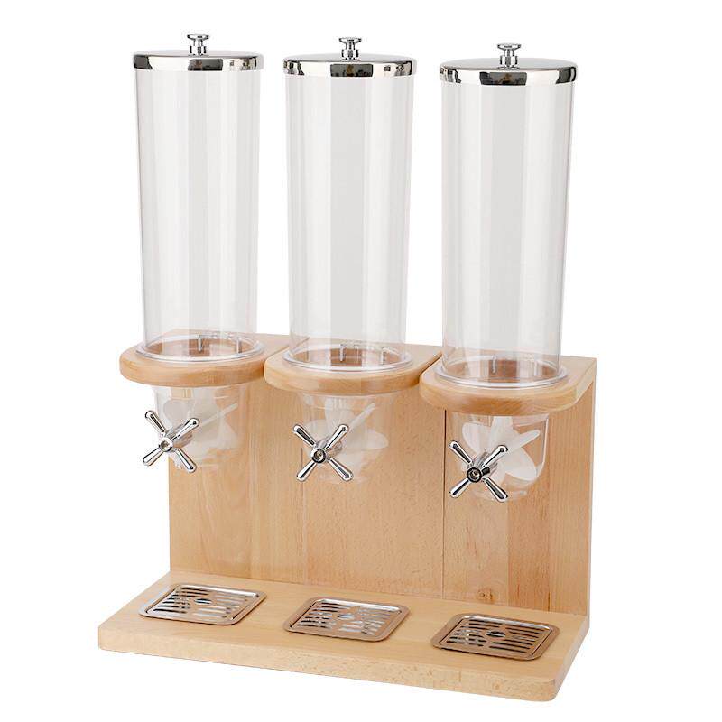 燕麦分配器麦片分配器谷物分配器机储五谷杂粮木罐座自助餐物麦片