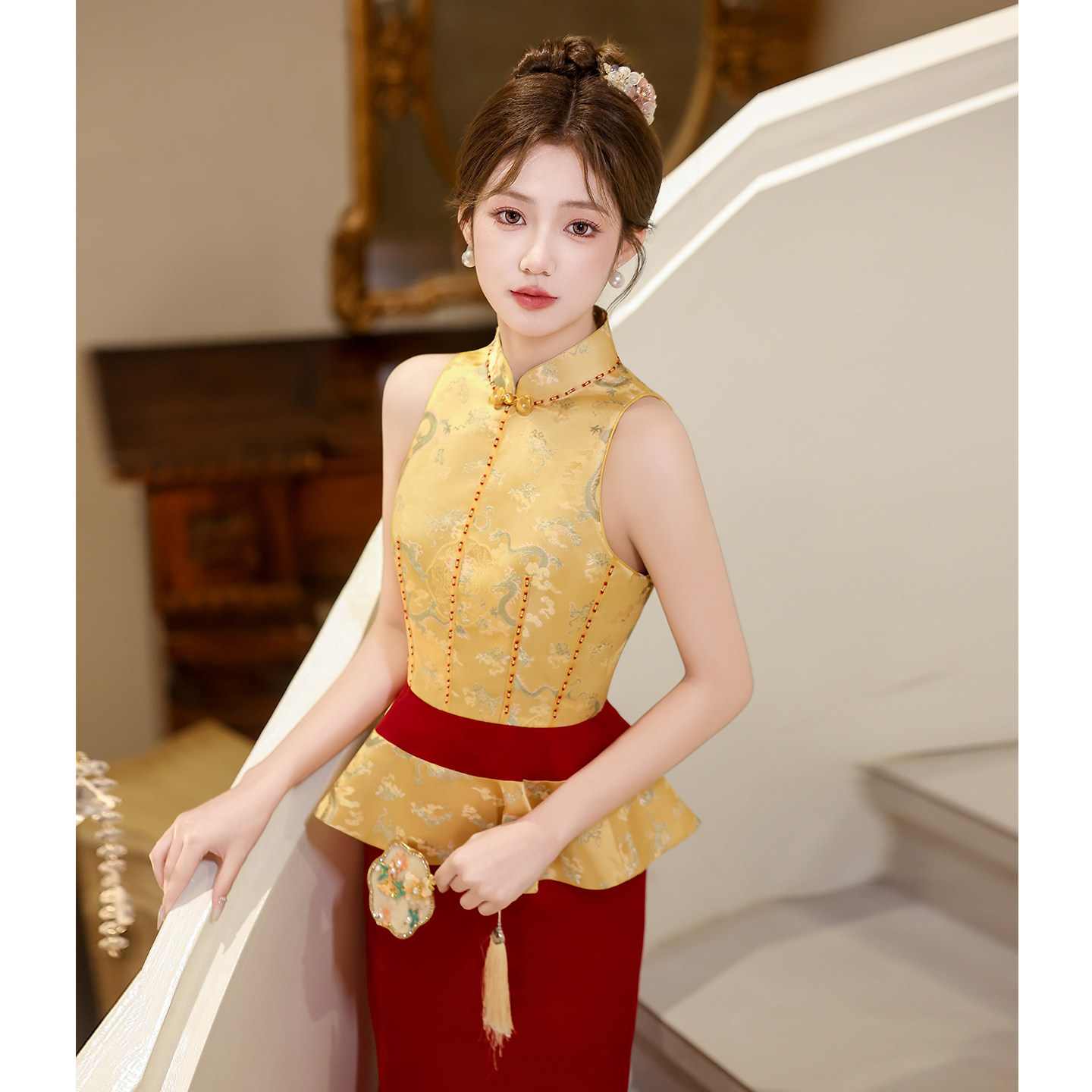 2026新款敬酒服新娘旗袍新中式订婚礼服结婚日常可穿感晨袍女图片