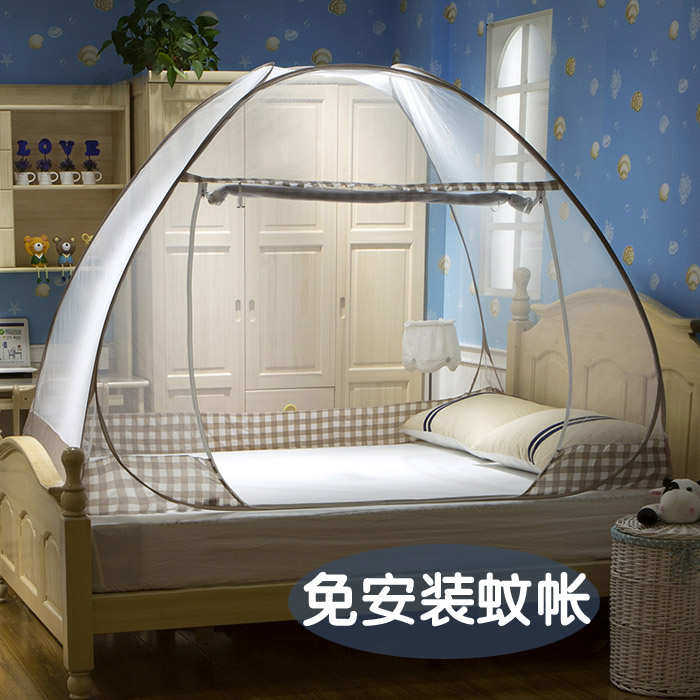 蚊帐家用帐子1.5m床1.8x2.011.28文纹2.2帐篷米一五蛟单人账5g二2
