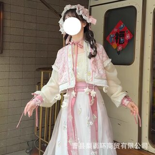 2026新款秋春樱花粉汉服女仙气飘逸古风飘逸超仙女连衣裙成人女高