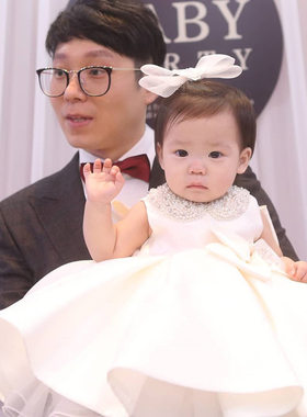 2026新款儿童礼服公主裙粉色一周岁生日连衣裙欧美速卖通婴儿蓬蓬