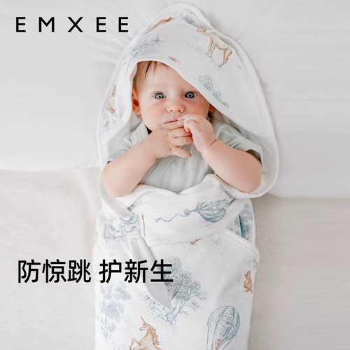 嫚熙新生婴儿纯棉包被a类夏薄款
