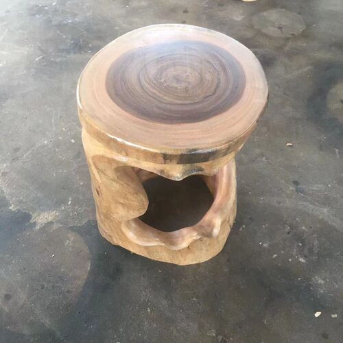 网红根雕凳子实木墩木桩底座原木香樟花架底座茶几桌树桩镂空矮凳