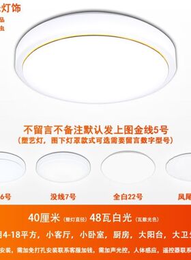 48w60厘米50cm客庁客厅灯led吸顶灯圆盘吊顶灯超薄40公分园型三变
