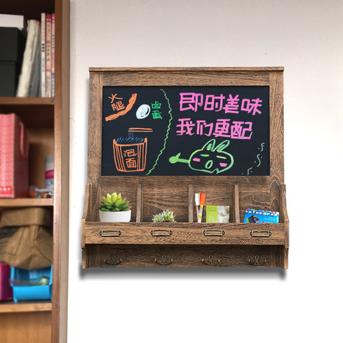 秀艾迪 家用创意置物架壁挂式收纳花架小黑板 家庭用电表箱遮挡箱