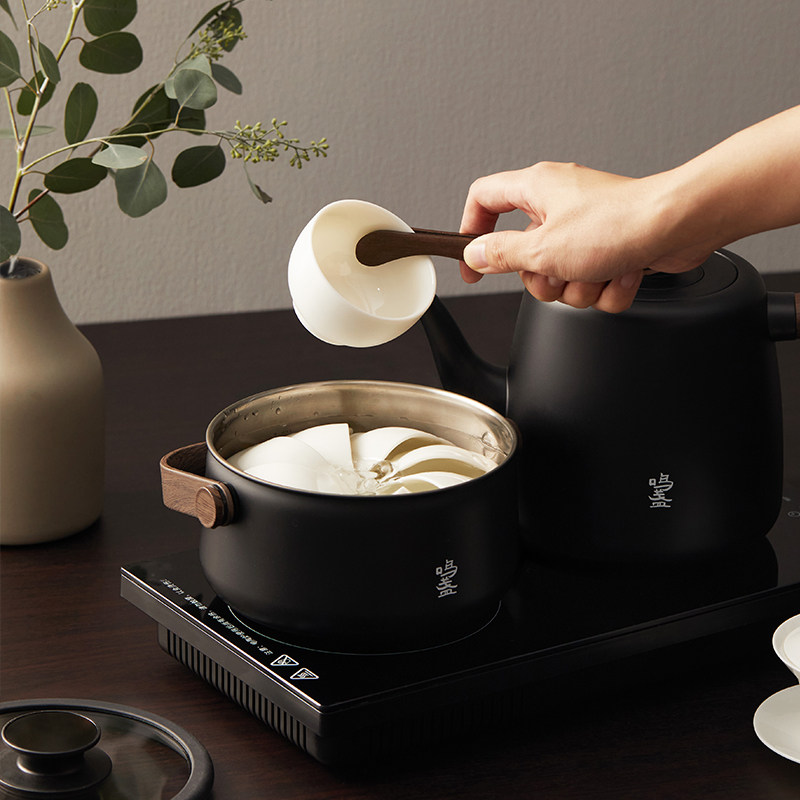 鸣盏不锈钢提梁茶洗高端家用茶洗缸消毒锅收纳茶具配件围炉煮茶