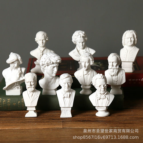 礼物促销小石膏雕像全套立体经典设计 树脂工艺品摆件
