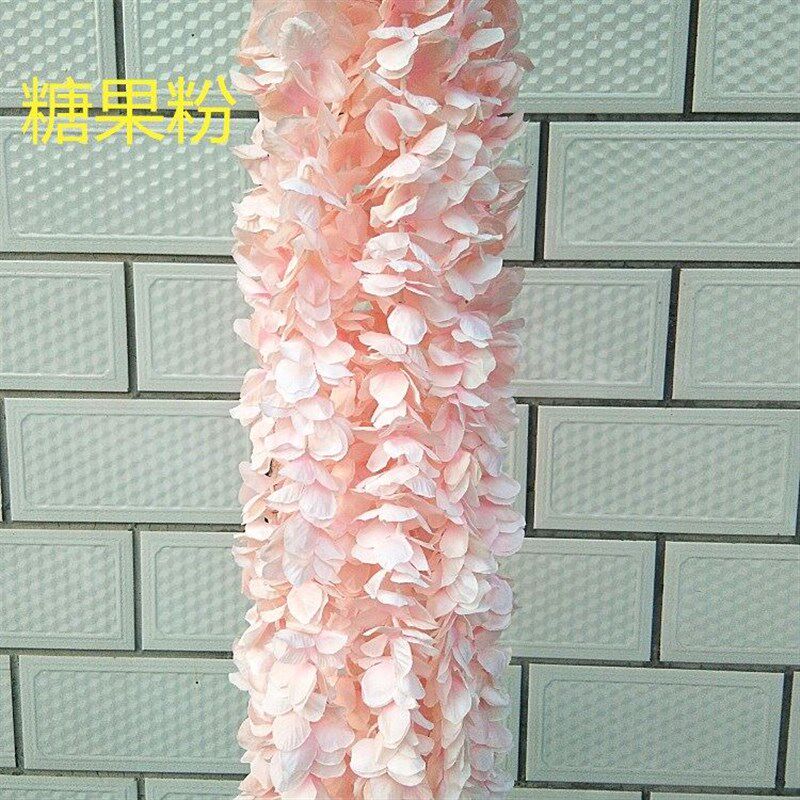 仿真加密洋兰花串 绣球花串紫藤花藤婚庆假花藤条花 悬吊式天花板