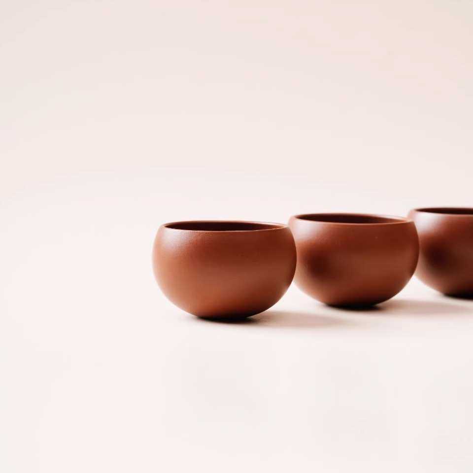 家用小茶杯宜兴纯手工紫砂壶茶具茶杯品茗功夫主人杯杯茶杯紫砂