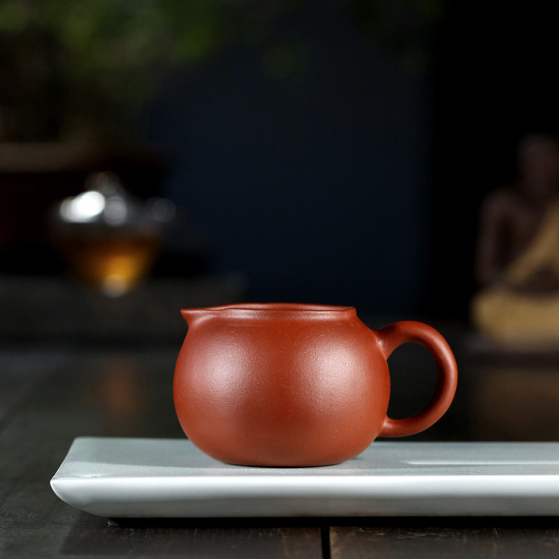 【畅陶】实用紫砂茶杯茶器两款手工公道分选龙杯茶器可红皮原矿