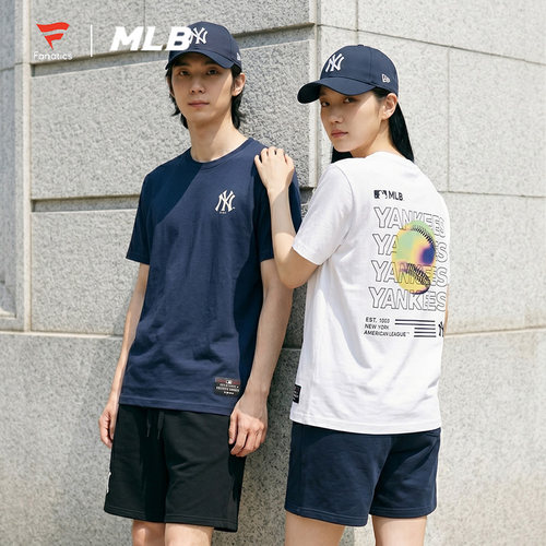 MLBxFANATICS男女T恤NY五分裤