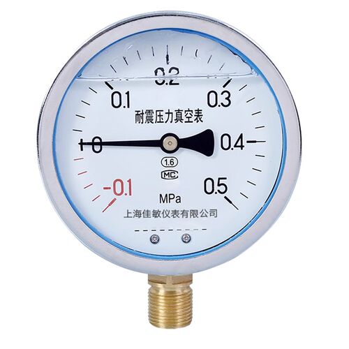 YN100 -0.1-0.5MPa 耐震真空表 抗震压力表 负压表 真空压力表