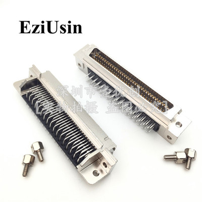 DB型针式68针 5174225-5AMP 68P SCSI连接器 公头 90度 弯脚