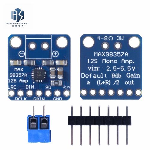 MAX98357A音频放大器模块3006 I2S 3W D类放大器无滤波DIY功放板