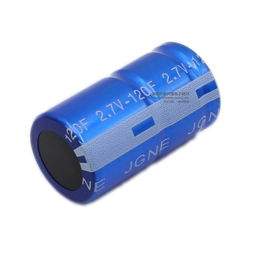 法拉电容 2.7V120F 120f/2.7伏 2R7牛角圆柱R型超级电容器22*45.5