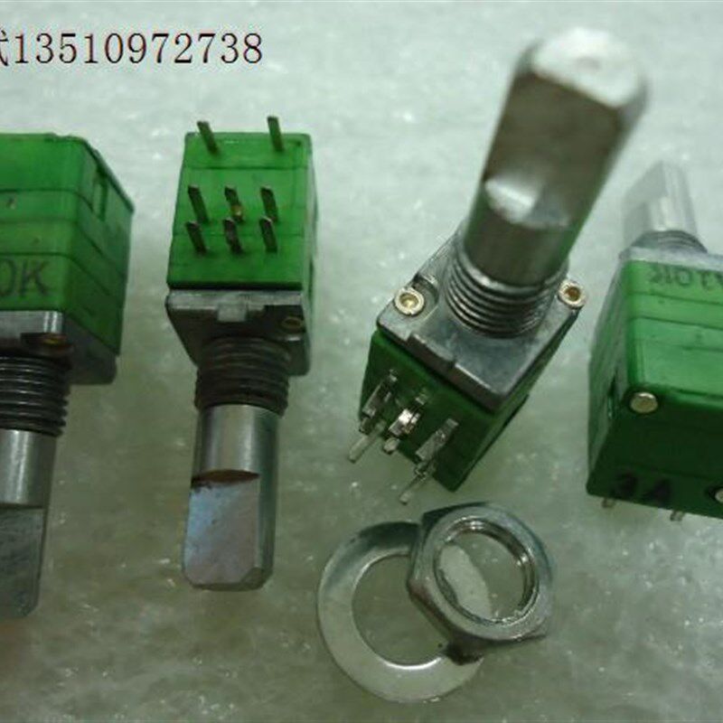 现货供应台湾艾华ALPHA精密双联R09带开关电位器A10K-17mmF半轴