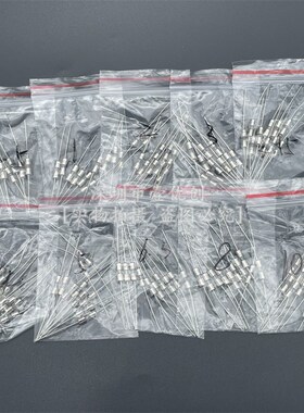 3.6X10mm玻璃保险管0.5A~10A带引脚断熔断器保险丝袋装10种100个