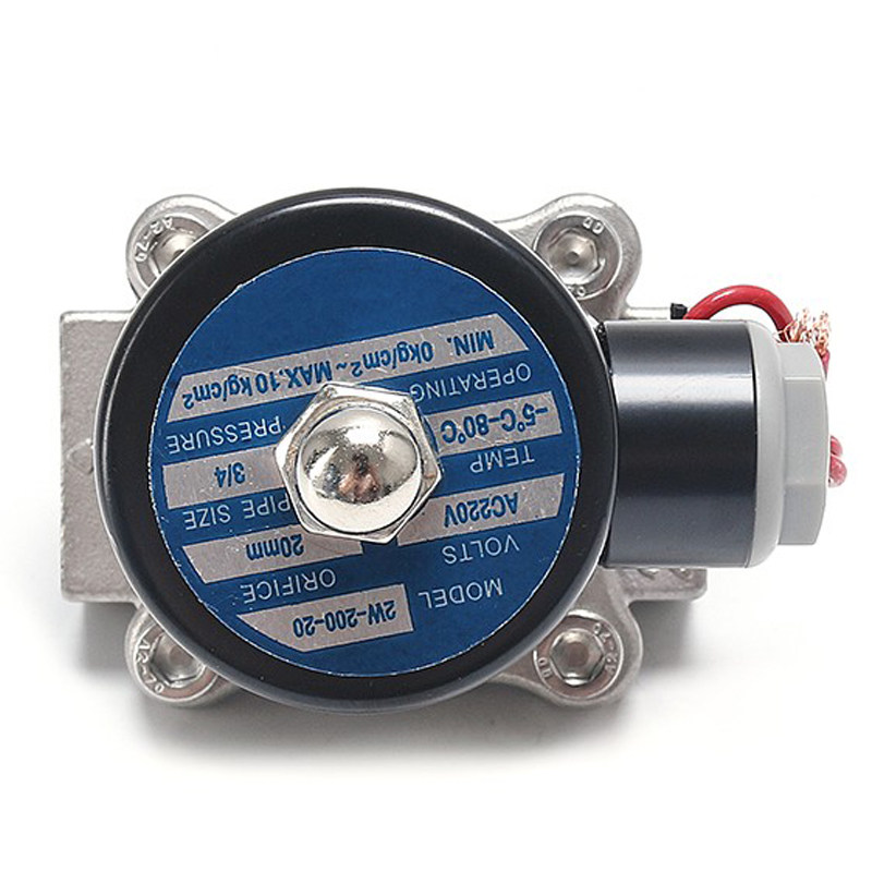 电磁阀水阀油阀气阀防酸耐腐蚀常闭型不锈钢6分 2W-200-20B DC24V