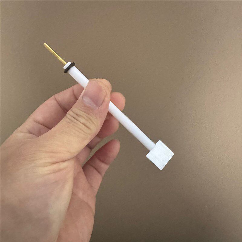 10*10*1mm锌片电极 锌电极 铜片电极四氟杆子直径6mm 杆长80mm