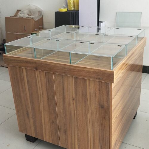 木质茶叶礼品展示柜茶叶店中岛柜台玻璃展柜商用靠墙柜子陈列柜