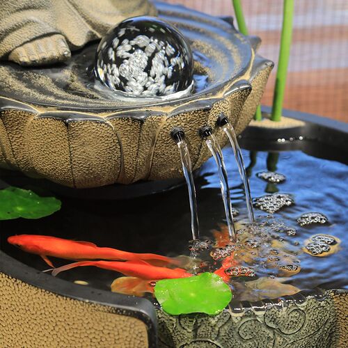 新中式落地流水摆件室内客厅电视柜旁禅意循环水景观装饰招财鱼缸