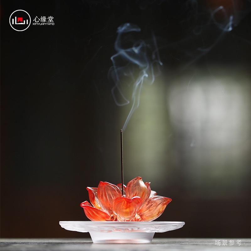 心缘堂琉璃杯垫隔热防滑中式祥云茶杯托功夫杯垫茶道茶席配件