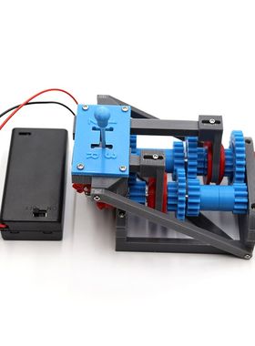 四档位手动变速器模型汽车变速箱齿轮箱前进挡倒挡模拟3D打印零件