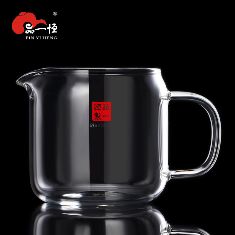 品一恒高档玻璃公道杯耐热耐高温加厚分茶器茶海功夫茶具小号公杯图片