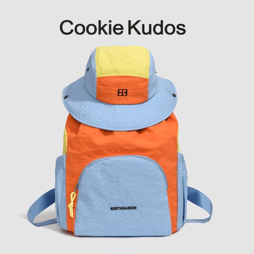 CookieKudos撞色大容量双肩包