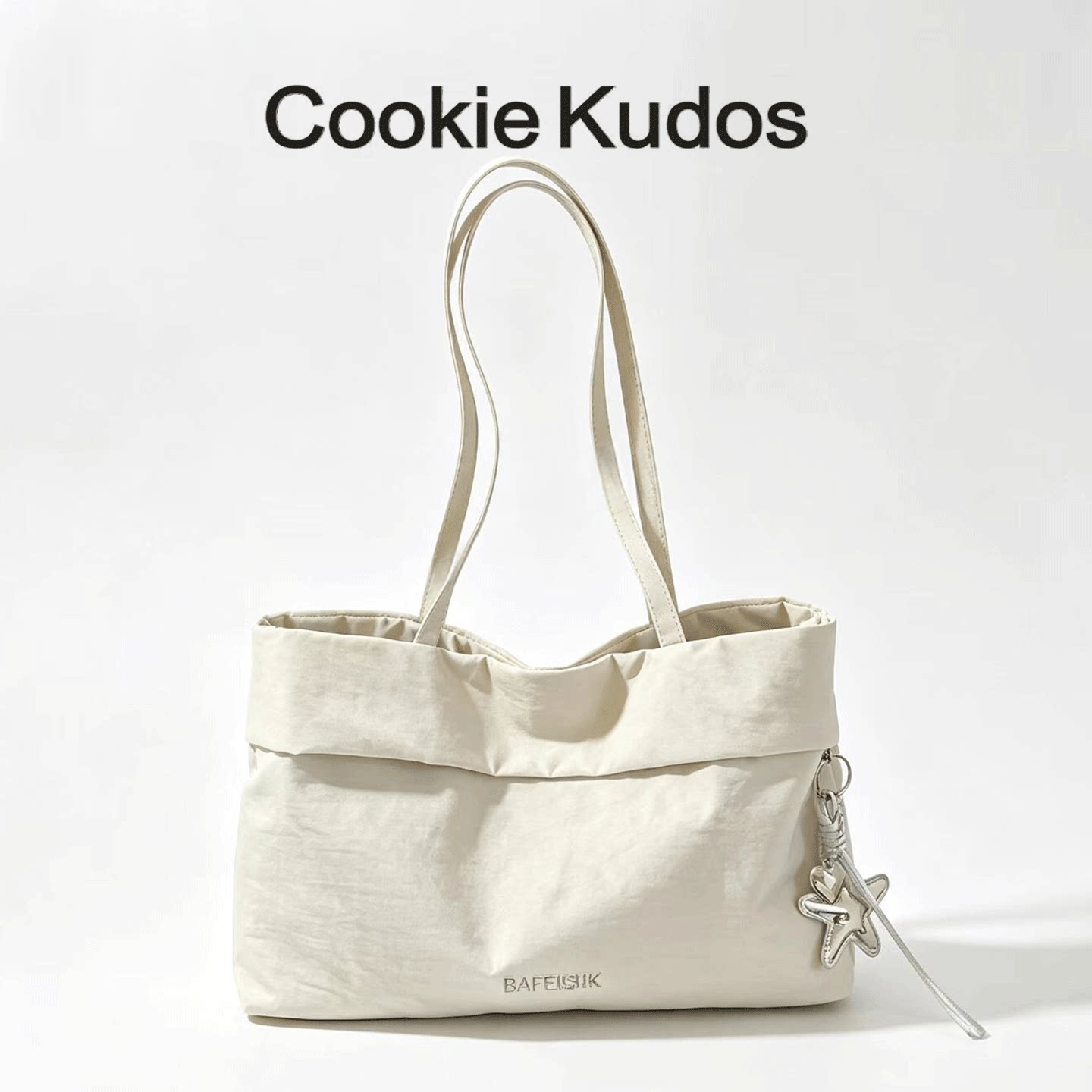 Cookie Kudos简约尼龙布托特包女慵懒风大容量休闲百搭通勤单肩包