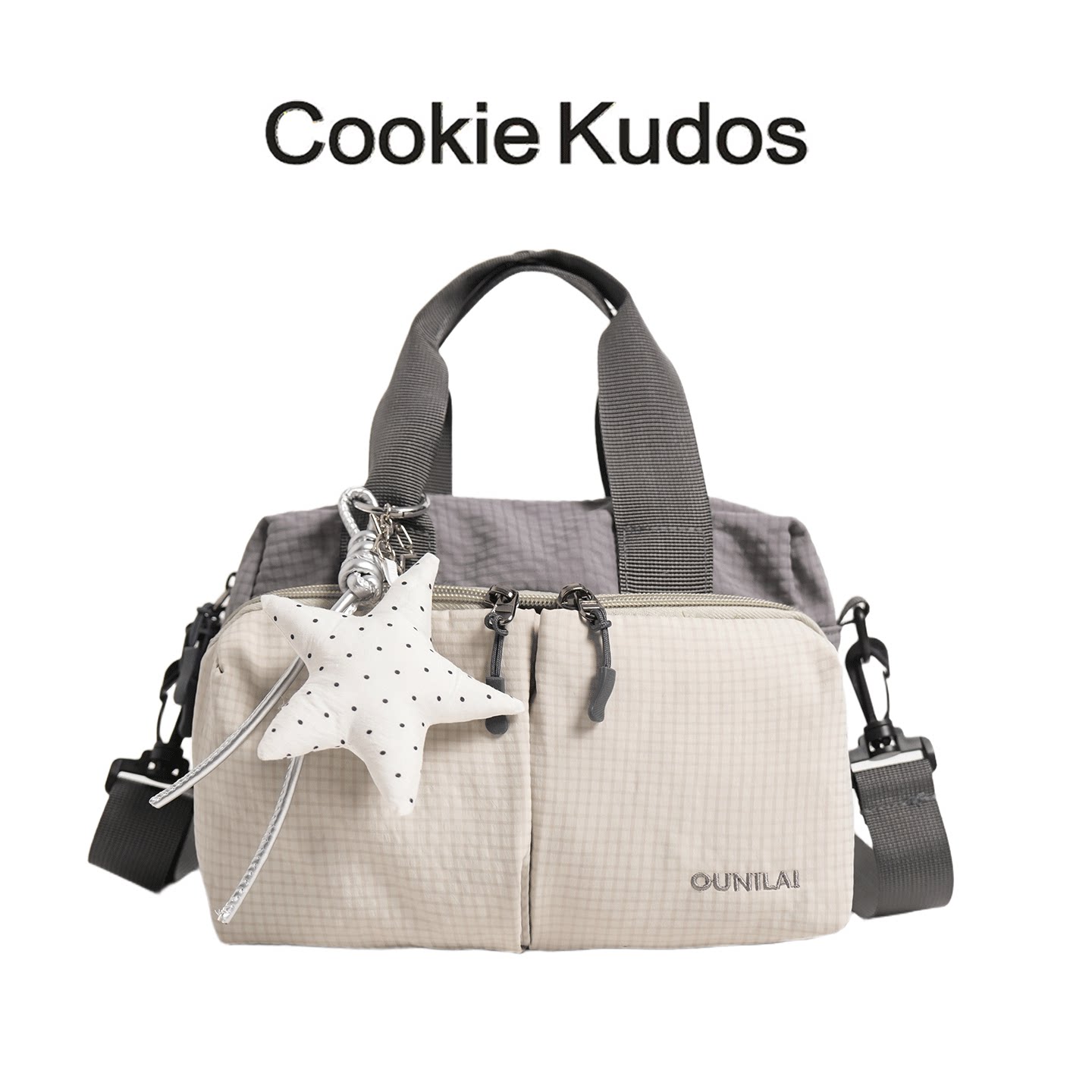 Cookie Kudos轻量化多口袋单肩包女轻便手提斜挎包休闲通勤旅行包
