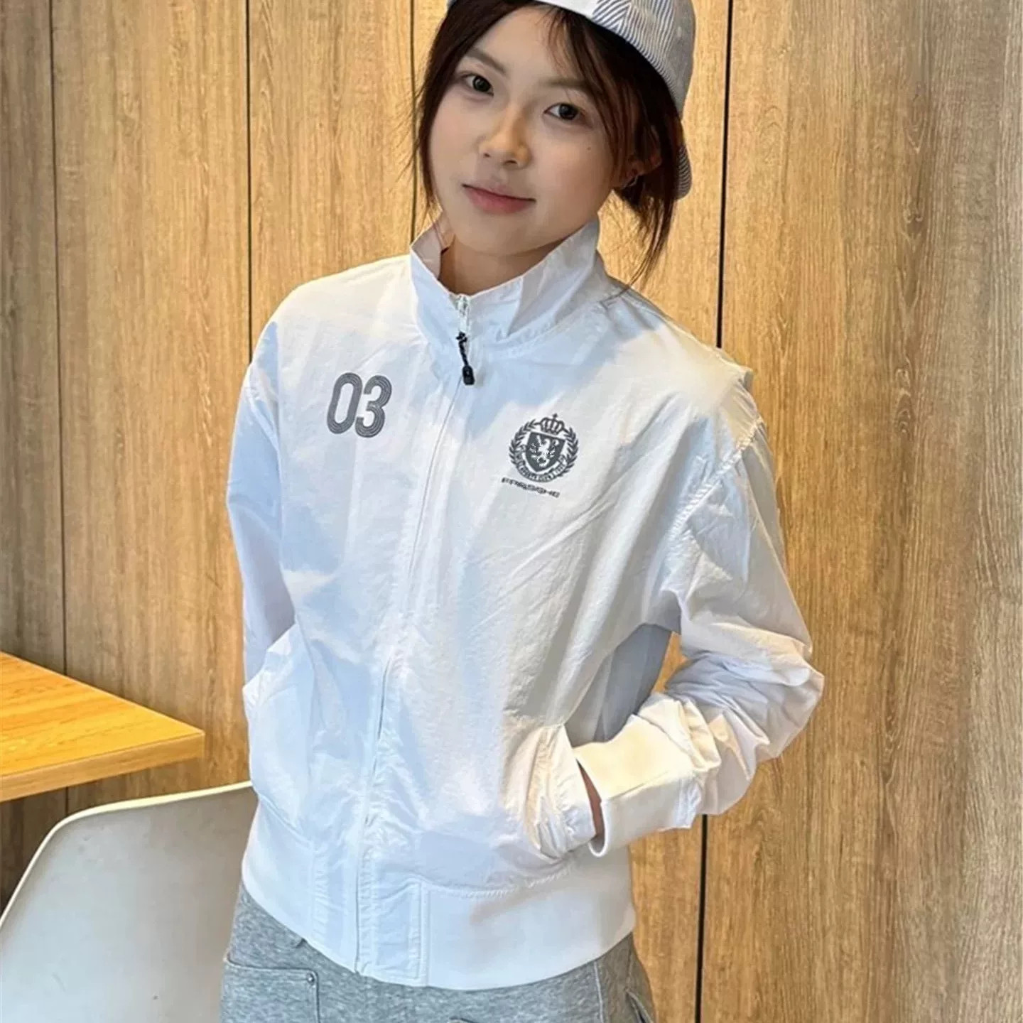 美式复古立领防晒衣小个子夏季