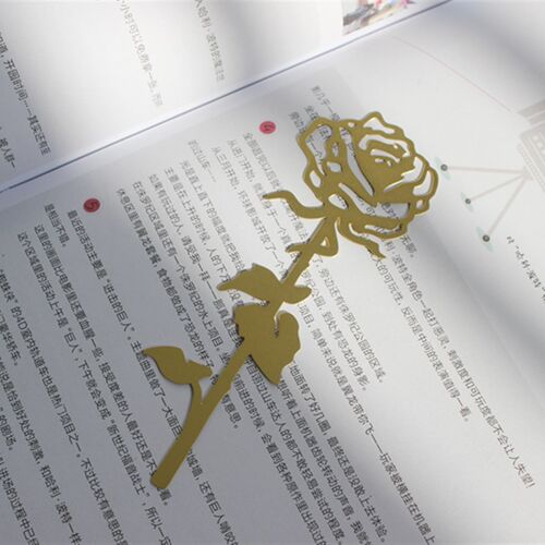 金色玫瑰书签黄铜金属文艺爱情告白生日礼品古风纪念品小书签古典