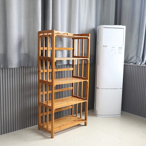 家用实木落地式多层大容量多功能省空间小型杂物整理架收纳置物架