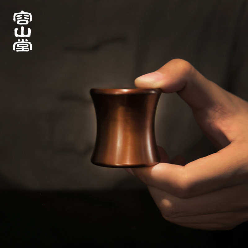 容山堂铜制紫砂壶盖置漏茶托架六杯茶具君子盖碗茶席配件茶道