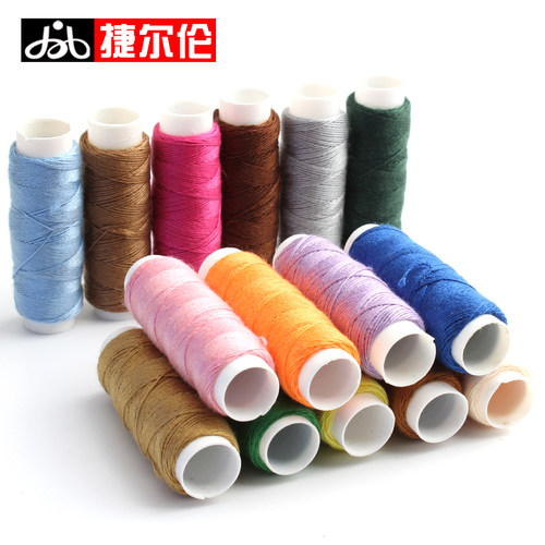 家用缝纫线 缝纫机线黑白小卷线 针线牛仔线彩色线手工缝衣线手缝