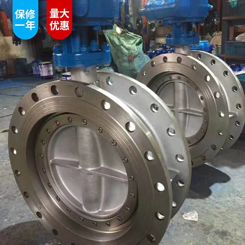 D343W-16P不锈钢法兰蝶阀耐高温硬密封304涡轮蝶阀DN100 125 150
