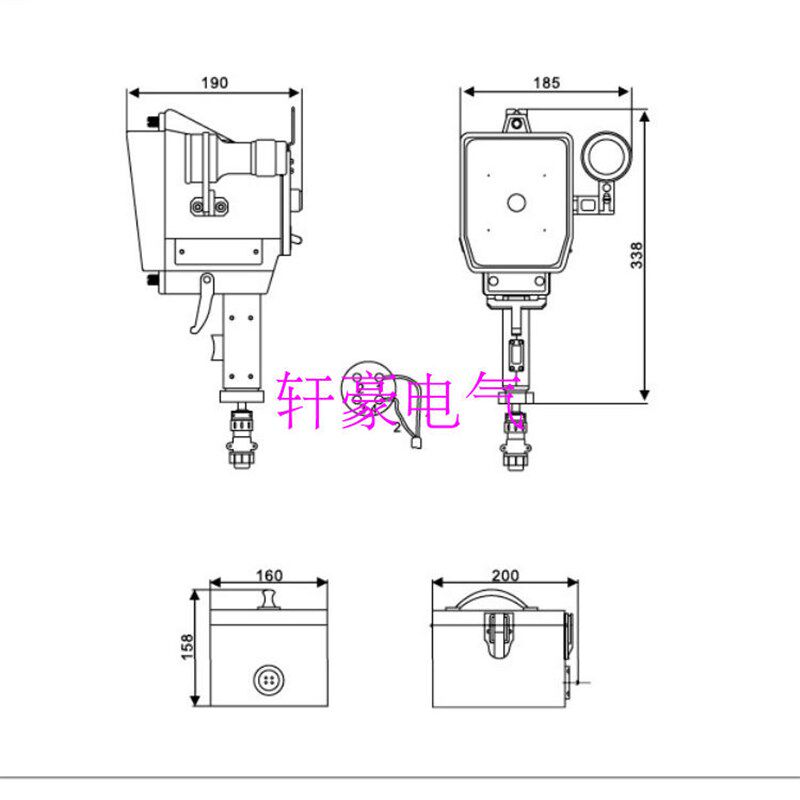CXD8白昼信号灯船用白昼信号灯充电器330646+电池330644+灯330641
