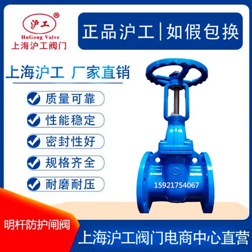 上海沪工阀门FZ41T-16Q铜芯人防防护明杆闸阀DN100