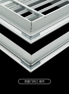 铝合金风口双面门上百叶窗卫生间通风口透气排气外墙装饰盖透气窗