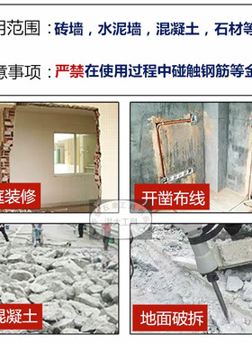 电锤电镐钻头合金花锤头混凝土高架桥荔枝面现浇板砼变面钢凿打毛