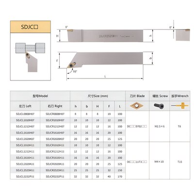 93度外圆车刀刀杆SDJCR1616H11/07台阶刀具尖刀刀杆数控车床刀架