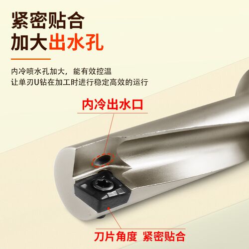 WC/SP单刃U钻快速暴力钻SF型数控车床钻镗小孔径一体刀杆QCMT刀片