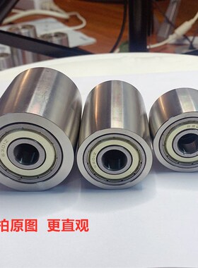 砂带机调偏轮铁质无动力滚筒防止皮带脱落辅助轮双轴承弧面从动轮