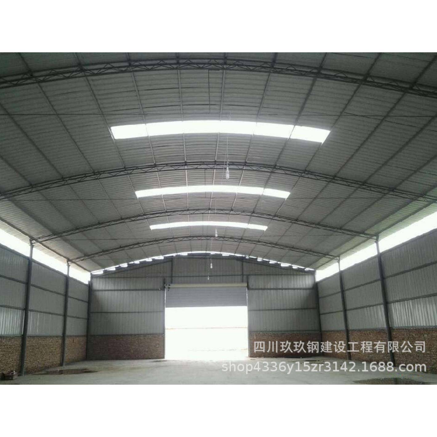 成都彩钢雨棚简易仓库大棚厂房库房过道雨棚彩钢钢结构大棚