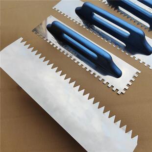 抹泥刀大号加长锯齿抹子铺贴批灰刀瓷砖胶刮浆拉槽尖方不锈钢油漆